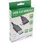 Preview: InLine® USB 3.2 Kabel, USB-C Stecker gewinkelt an A Stecker, schwarz, 1m