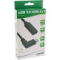 Preview: InLine® USB 3.2 Gen.1x2 Kabel, USB-C Verl., ST gewinkelt auf BU, schwarz 2m