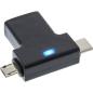 Preview: InLine® USB 3.1/2.0 T-Adapter, USB-C Stecker oder Micro-USB an A Buchse