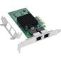 Preview: InLine® Dual-Gigabit Netzwerkkarte, 2x RJ45 1 Gb/s, PCIe x4, inkl. Low-Profile