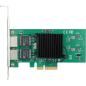 Preview: InLine® Dual-Gigabit Netzwerkkarte, 2x RJ45 1 Gb/s, PCIe x4, inkl. Low-Profile