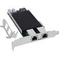 Preview: InLine® Dual Gigabit Netzwerkkarte, 2x RJ45 1 Gb/s, PCIe x4, PoE+