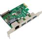 Preview: InLine® Combokarte Gigabit Netzwerk und USB 3.2 Gen.1, 1x RJ45, 3x USB-A