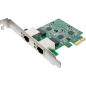 Preview: InLine® Dual Gigabit Netzwerkkarte, 2x RJ45 2.5Gb/s, PCIe x1, mit LP Slotblech