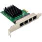 Preview: InLine® Quad Gigabit Netzwerkkarte, 4x RJ45 1 Gb/s, PCIe x1