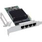 Preview: InLine® Quad Gigabit Netzwerkkarte, 4x RJ45 1 Gb/s, PCIe x4