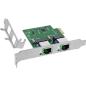 Preview: InLine® Dual Gigabit Netzwerkkarte, 2x RJ45 1Gb/s, PCIe x1, inkl. LP Slotblech