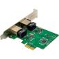 Preview: InLine® Dual Gigabit Netzwerkkarte, 2x RJ45 1Gb/s, PCIe x1, inkl. LP Slotblech