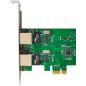 Preview: InLine® Dual Gigabit Netzwerkkarte, 2x RJ45 1Gb/s, PCIe x1, inkl. LP Slotblech