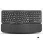 Preview: Perixx PERIBOARD-636 DE, ergonomische Wireless Tastatur, inkl. Handballenpolster