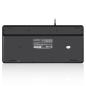 Preview: Perixx PERIBOARD-505H PLUS US, Mini USB-Tastatur, Trackball, Hub, schwarz