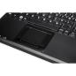 Preview: Perixx PERIBOARD-510 H PLUS US, Mini USB-Tastatur, Touchpad, Hub, schwarz