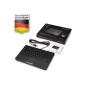 Preview: Perixx PERIBOARD-425, US, Mini USB-Tastatur, Touchpad, 2x Hub, schwarz