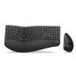 Preview: Perixx PERIDUO-605 DE, Tastatur- und Maus-Set, kabellos, ergonomisch, schwarz
