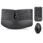 Preview: Perixx PERIDUO-606A DE, 3-in-1 Tastatur- und Maus-Set, kabellos, ergonomisch
