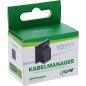 Preview: 10er Pack InLine® Kabelmanager Klebesockel XL, Nylon, 3M-Klebepad, schwarz
