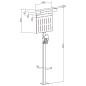 Preview: InLine® Universal Wallbox-Standfuß XL mit EV-Ladekabel Halterung, schwarz