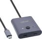 Preview: InLine® USB-C Switch, bidirektionaler Umschalter, 8K, 10Gb/s, 100W