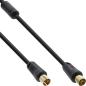 Preview: InLine® Antennenkabel Premium, 2x geschirmt, mit Filter, >85dB, schwarz, 10m