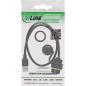 Preview: InLine® USB-A-Kabelkupplung, IP68, geschirmt, Buchse zu Stecker, 50cm