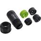 Preview: InLine® Netzkabelkupplung, IP68, 3-polig, Stecker/Buchse, M20, schwarz