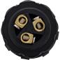 Preview: InLine® Netzkabelkupplung, IP68, 3-polig, Stecker/Buchse, M20, schwarz