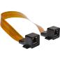 Preview: InLine® Patchkabel Fensterdurchführung, 2x RJ45 Buchse, ungeschirmt, 0,3m