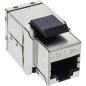 Preview: InLine® Keystone RJ45 Buchse / Buchse Einsatz, SNAP-In, Cat.6A STP