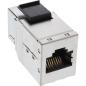 Preview: InLine® Keystone RJ45 Buchse / Buchse Einsatz, SNAP-In, Cat.6A STP