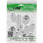 Preview: InLine® Keystone RJ45 Buchse Slim SNAP-In Cat.6A, integr. Kabelbinder, 10er Pack