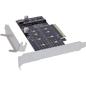 Preview: InLine® PCIe Karte zu 2x intern NVMe M.2 Key M – Bifurcation, PCIe x8