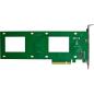 Preview: InLine® PCIe Karte zu 2x intern U.2 NVMe SFF-8639 – Bifurcation, PCIe x8, schmal