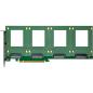 Preview: InLine® PCIe Karte zu 4x intern U.2 NVMe SFF-8639 – Bifurcation, PCIe x16