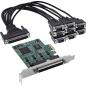 Preview: InLine® Schnittstellenkarte, PCIe x1 zu 8x RS-232, D-Sub 9 Stecker