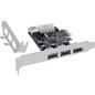 Preview: InLine® PCIe Karte, 3x+1x USB 3.2 Gen.1, Molex kompatibler 4-Pin Stromanschluss