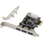 Preview: InLine® PCIe Karte, 3x+1x USB 3.2 Gen.1, Molex kompatibler 4-Pin Stromanschluss