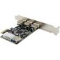 Preview: InLine® PCIe Karte, 3x+1x USB 3.2 Gen.1, Molex kompatibler 4-Pin Stromanschluss