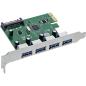 Preview: InLine® Schnittstellenkarte, 4x USB-A 3.2 Gen. 1, PCIe x1