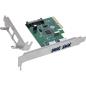 Preview: InLine® Schnittstellenkarte, 2x USB-A 3.2 Gen. 2 (10 Gb/s), PCIe x4, SATA