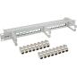 Preview: InLine® Patchfeld Cat.6A 16-fach, mit 3 Bügeln, 16 Keystones, 19", 1HE, grau