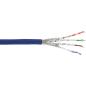 Preview: InLine® Patchkab., S/FTP (PiMf), Cat.6A, 500MHz, halogenfrei, Kupfer, blau, 100m