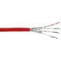 Preview: InLine® Patchkabel, S/FTP (PiMf), Cat.6A, 500MHz, halogenfrei, Kupfer, rot, 100m