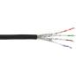 Preview: InLine® Patchkab., S/FTP (PiMf), Cat.6A, 500MHz, halogenfrei, CU, schwarz, 100m