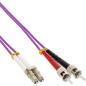 Preview: InLine® LWL Duplex Kabel, LC/ST, 50/125µm, OM4