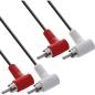 Preview: InLine® Cinch Kabel, 2x Cinch, Stecker / Stecker gewinkelt, 1,2m