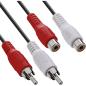 Preview: InLine® Cinch Verlängerung, 2x Cinch, Stecker / Buchse, 5m