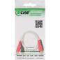 Preview: InLine® Cinch Kabel, 2x Cinch, Stecker / Stecker, weiß / gold, 1m