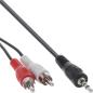 Preview: InLine® Cinch/Klinke Kabel, 2x Cinch Stecker an 3,5mm Klinke Stecker, 3m