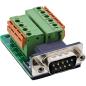 Preview: InLine® Terminalblock D-Sub 9 Stecker, Federklemme, Schraubsicherung