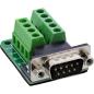 Preview: InLine® Terminalblock D-Sub 9 Stecker, 2-reihig, Schraubklemme